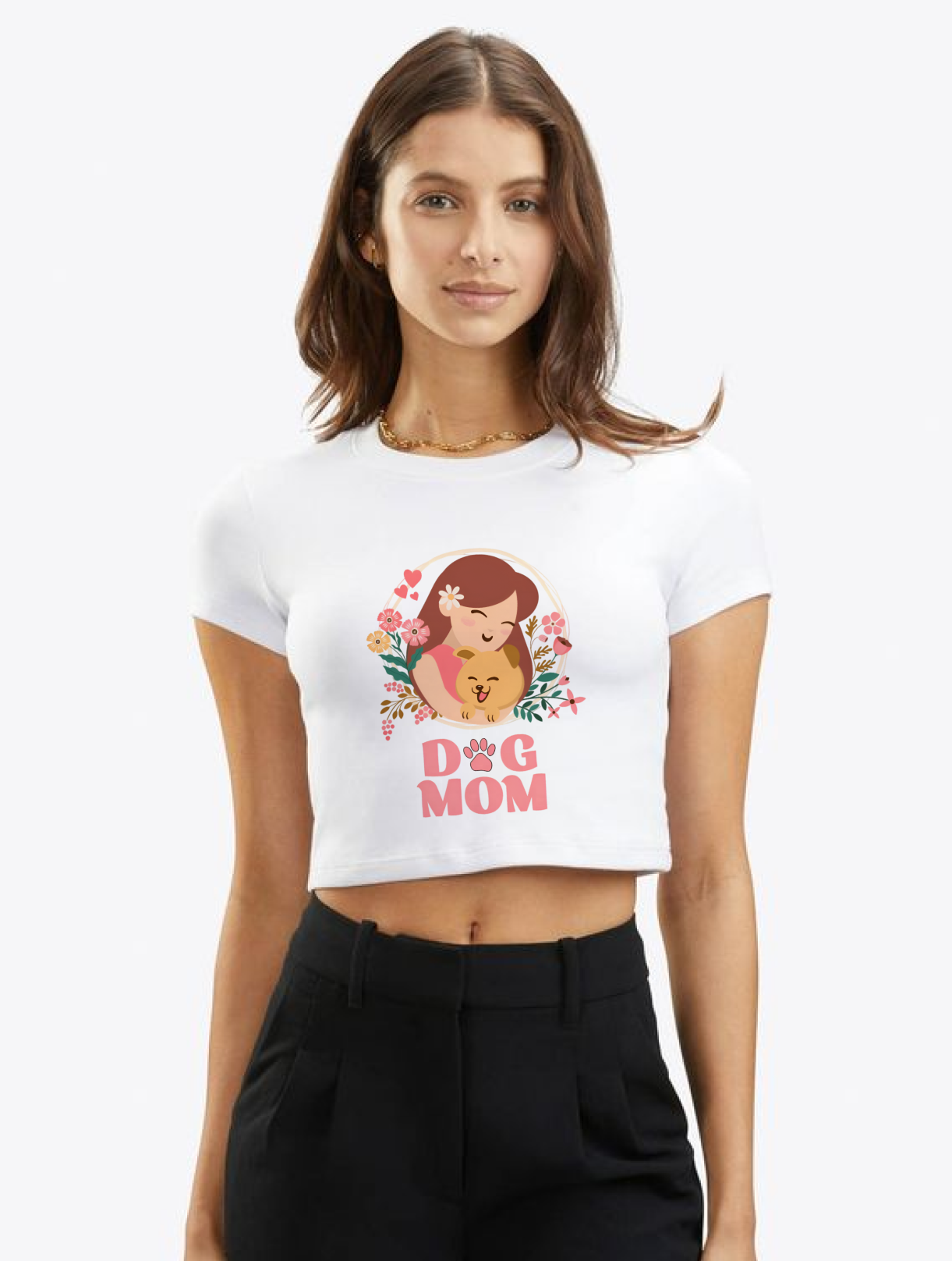 Dog Mom Crop Top for Women
