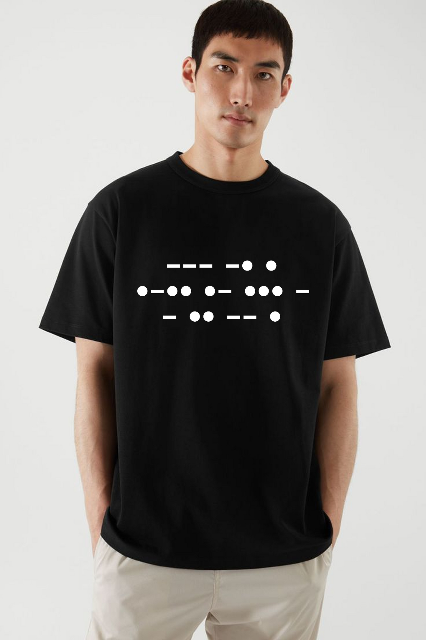 One Last Time Dhoni Morse Code Oversize T-shirt