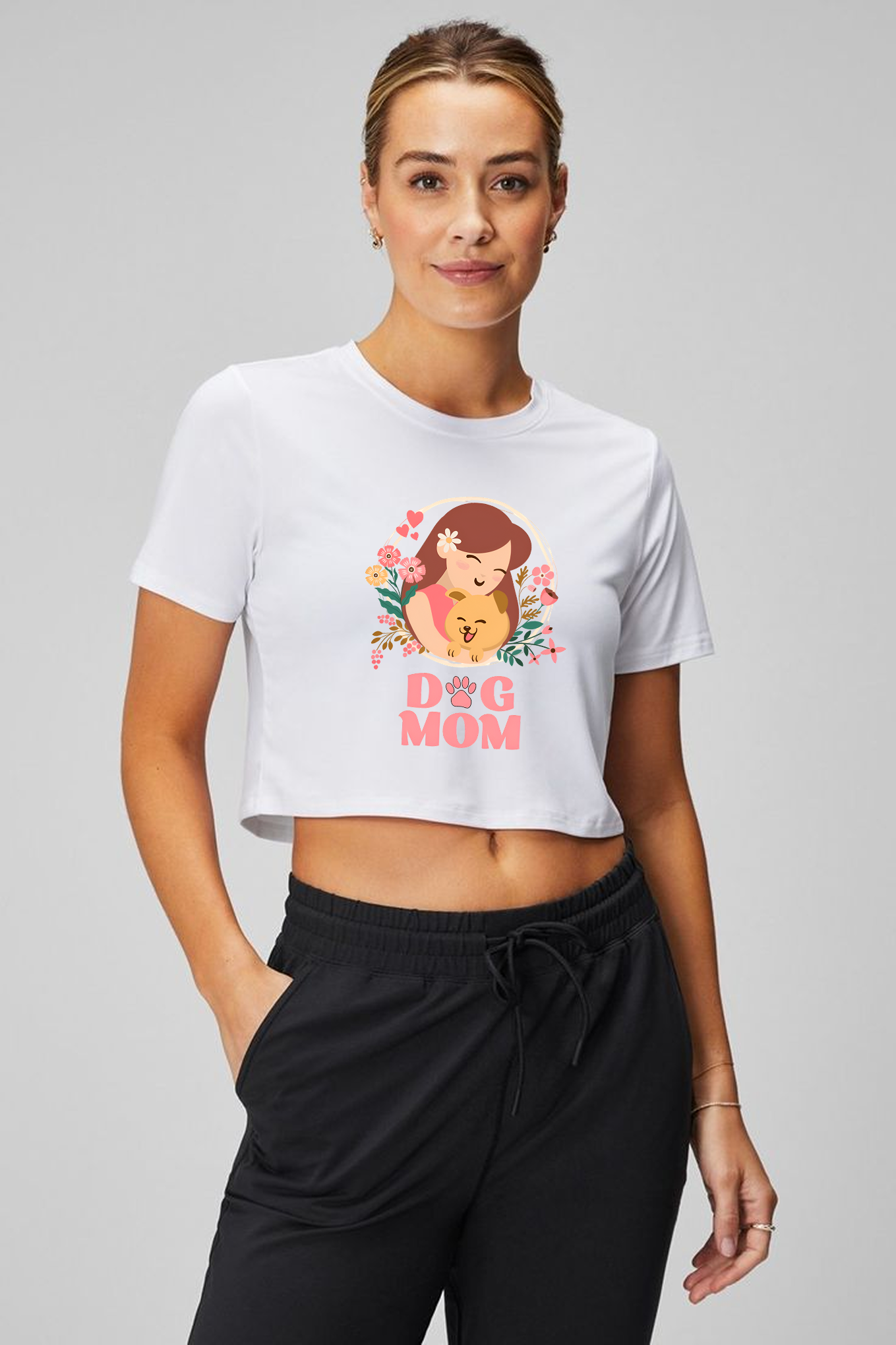 Dog Mom Crop Top for Women