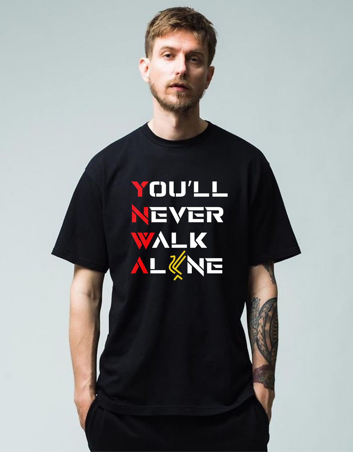 Liverpool Fc You'll Never Walk Alone Oversized T-shirt for Men