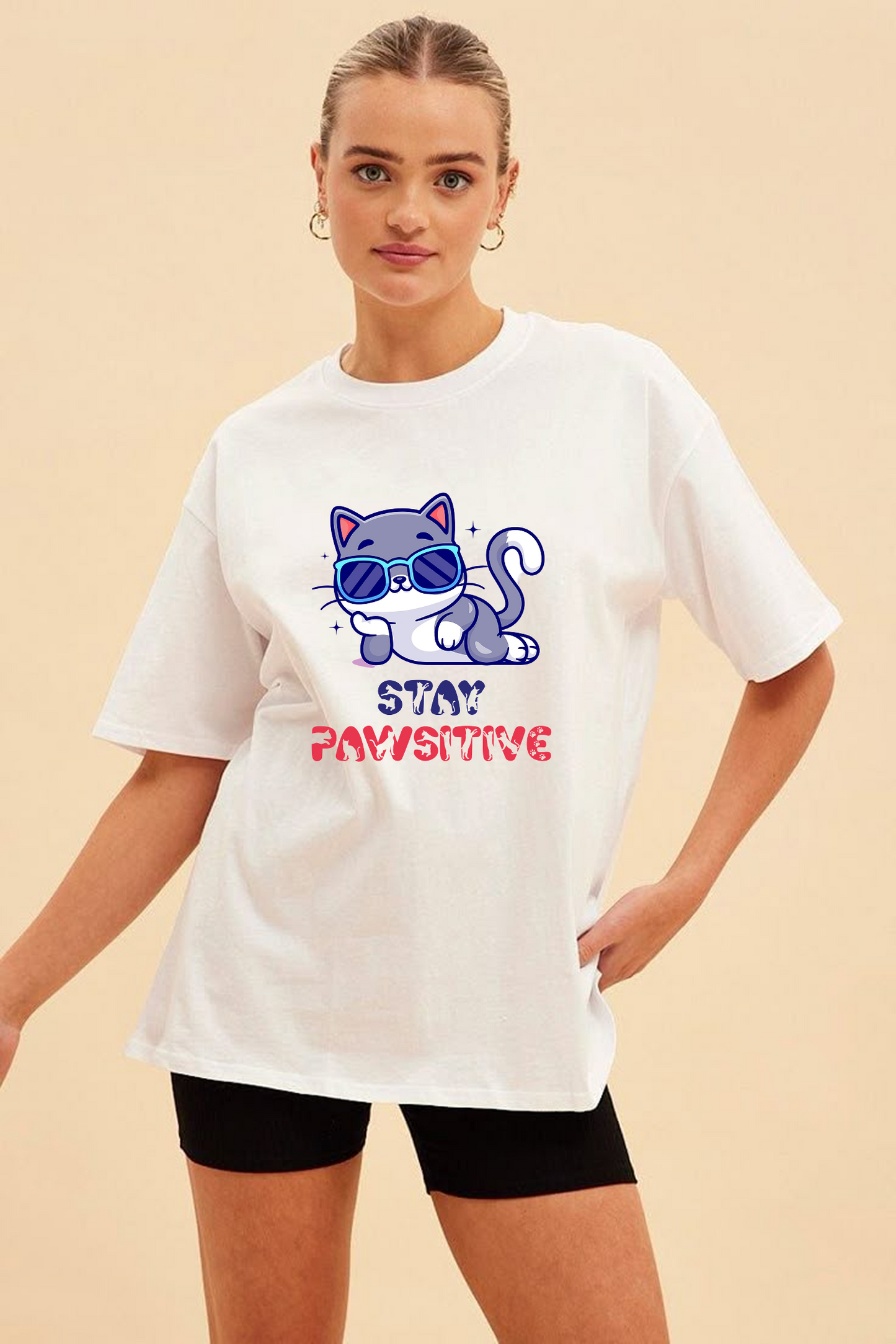 Stay Positive Oversized Unisex T-shirt