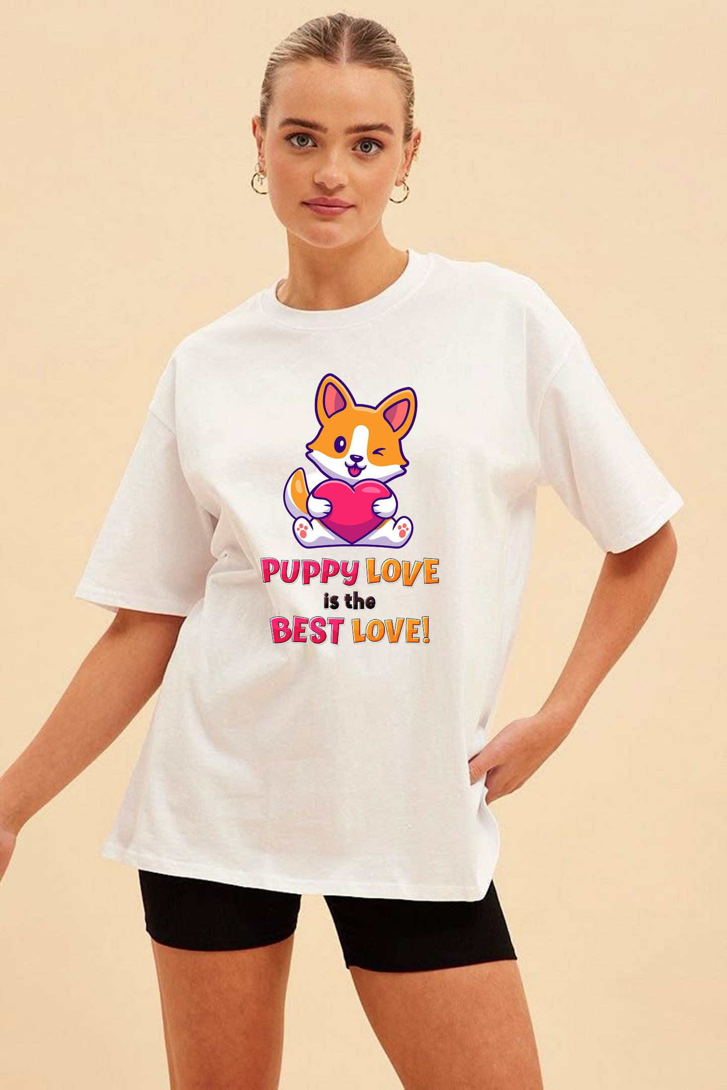 Puppy Love is the Best Love Oversized Unisex T-shirt