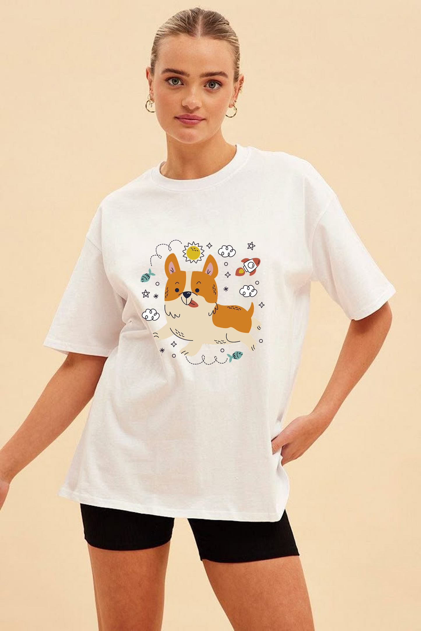 Dog Doodle Oversized Unisex T-shirt