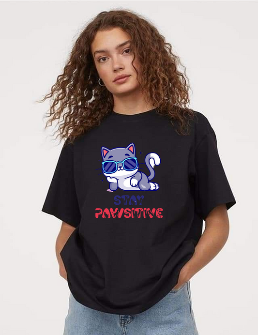 Stay Positive Oversized Unisex T-shirt